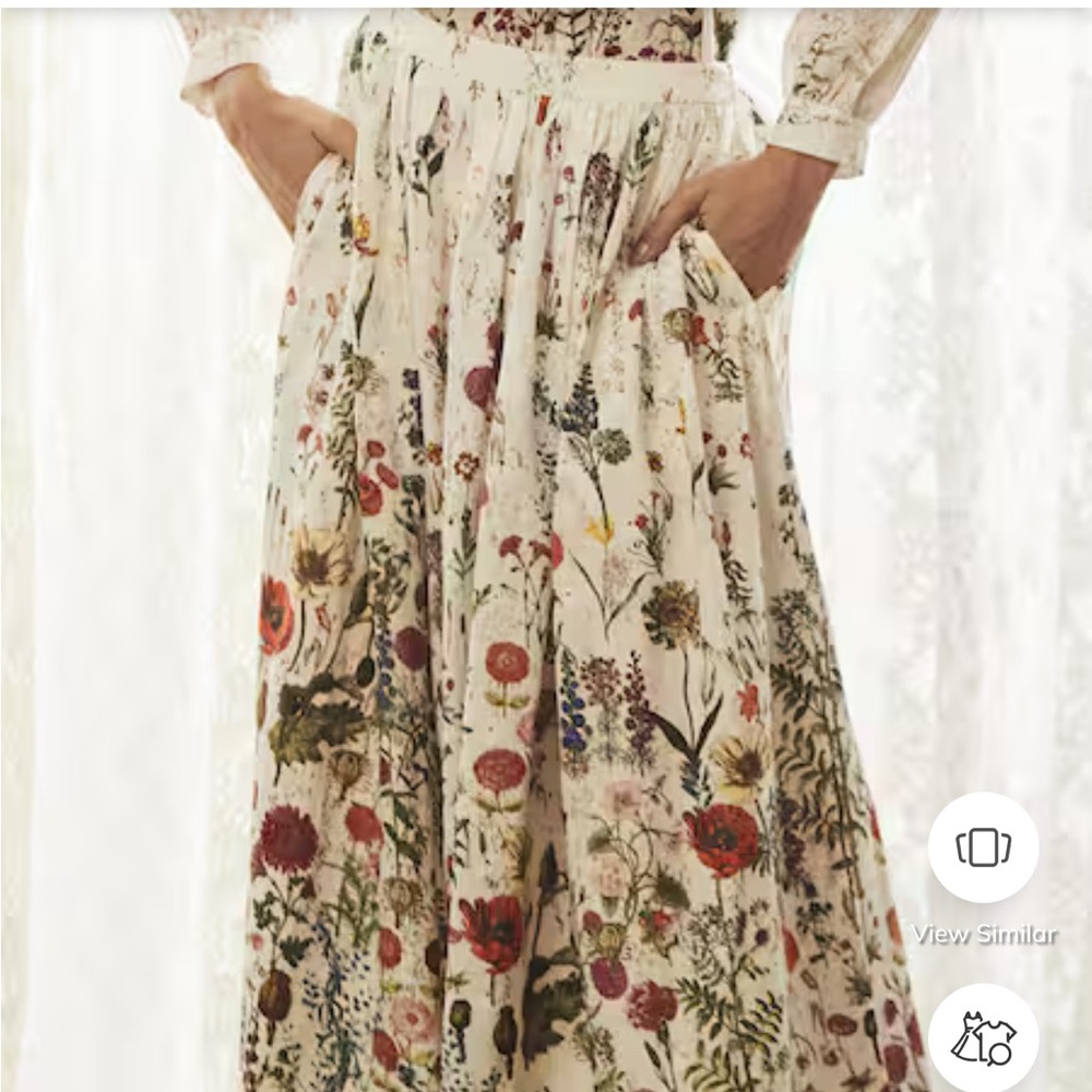 EUC Payal Jain floral maxi skirt XL